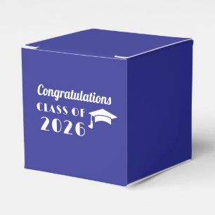 Personalisierte blaue und weiße Abschlussfeier  Geschenkschachtel