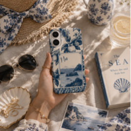 Personalisierte Blaue Zitrone iPhone 16 Hülle