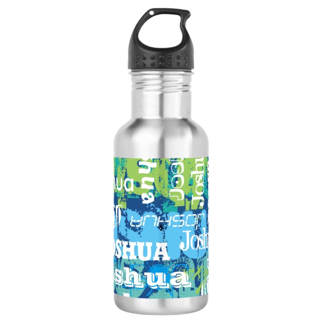 Personalisierte blaues trinkflasche (Vorderseite)