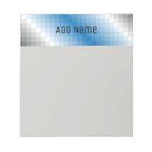 Personalisierte blaugraue Pixel Note Pad 5.5 x 6