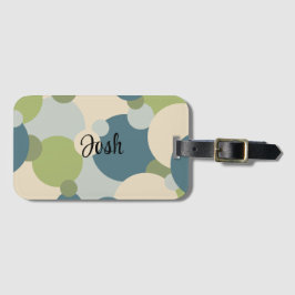 Personalisierte Blaugrün-Moleküle Gepäckmarke Gepäckanhänger