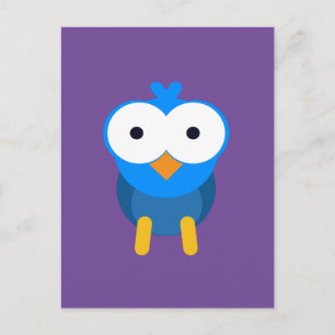 Personalisierte Blauuhu Postkarte