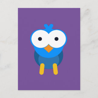 Personalisierte Blauuhu Postkarte