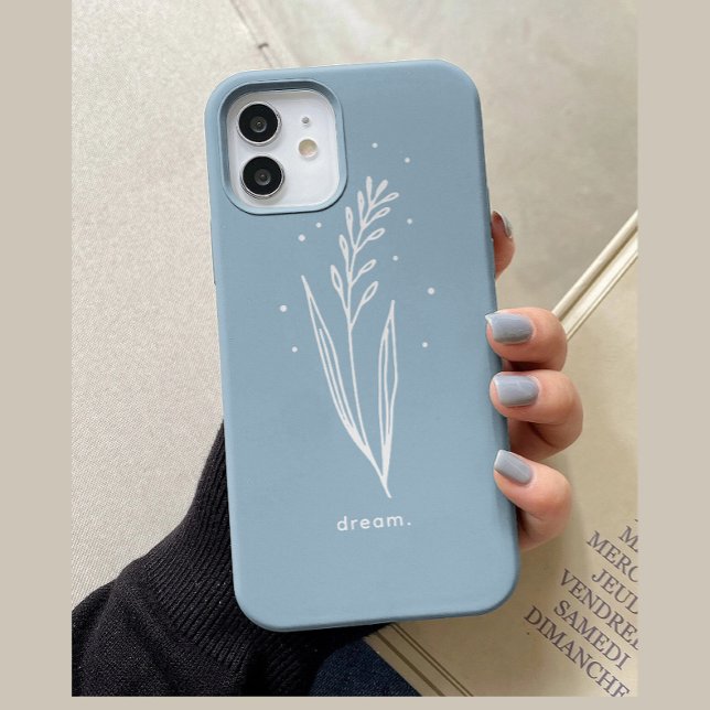 Personalisierte blauweiße Ästhetik Case-Mate iPhone Hülle (Von Creator hochgeladen)