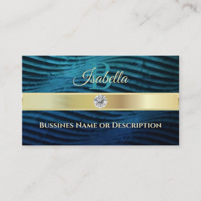 Personalisierte Blauwellen Visitenkarte (Vorderseite)