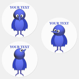 Personalisierte Blauwild Etiketten
