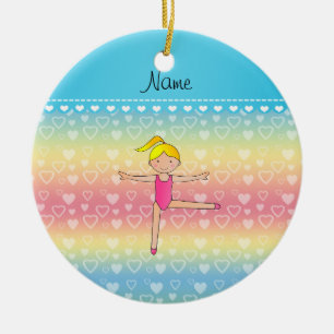 Personalisierte blonde keramik ornament