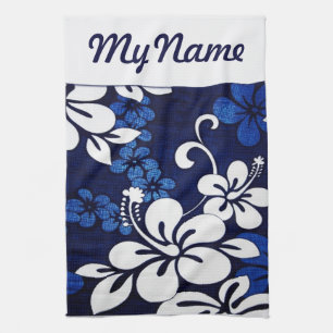 Personalisierte Blue Hawaii-Blume Handtuch