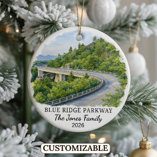 Personalisierte Blue Ridge Parkway, North Carolina Keramik Ornament
