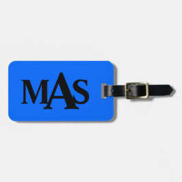 Personalisierte Blue und Black Luggage Tag Gepäckanhänger