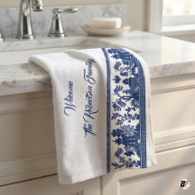 Personalisierte Blue Willow Chinoiserie Familien B