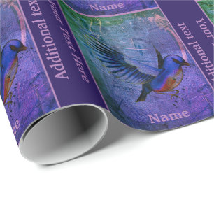 Personalisierte Bluebird Animal Art Geschenkpapier
