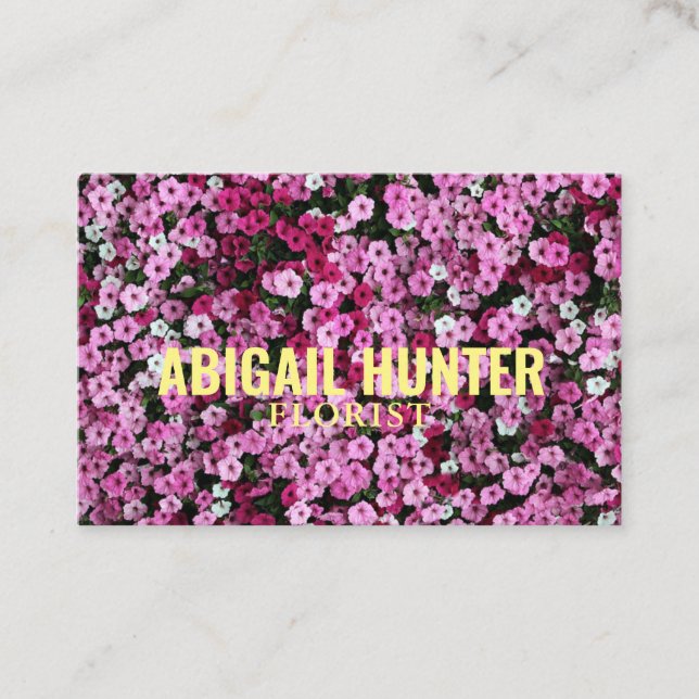Personalisierte "blühende Blume" (UK/Euro) Visitenkarte (Vorderseite)