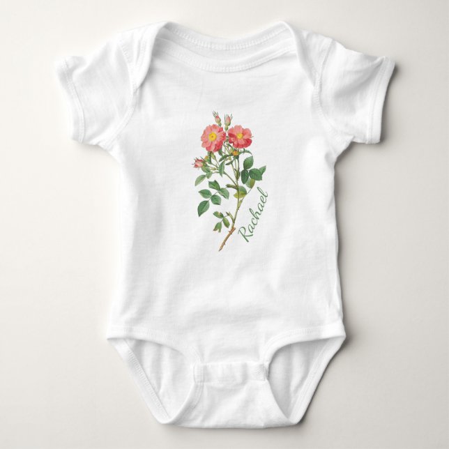 PERSONALISIERTE BLUME BABY BODYSUIT BABY STRAMPLER (Vorderseite)