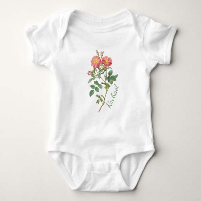 PERSONALISIERTE BLUME BABY BODYSUIT STRAMPLER (Vorderseite)