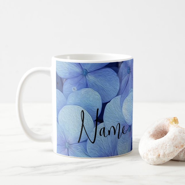 Personalisierte Blume Blumendesign Kaffeemaschine  Kaffeetasse (Mit Donut)