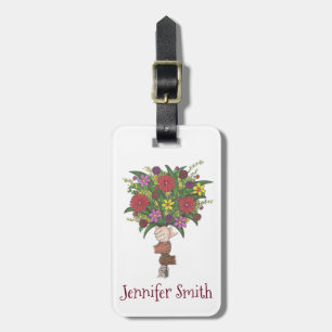 Personalisierte Blume Bouquet Lehrerin Muttertag Gepäckanhänger