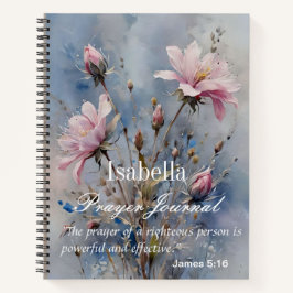 Personalisierte Blume des Prayer Journals Notizbuch