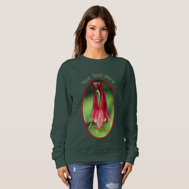 Personalisierte Blume für Textkolumulierung Sweatshirt (Vorne ganz)