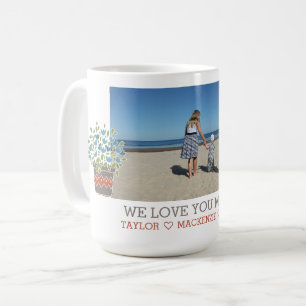 Personalisierte Blume Hinzufügen von eigenem Text Kaffeetasse