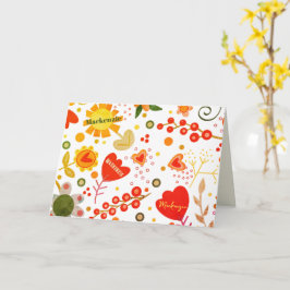 Personalisierte Blume Inspirivity Blumenherzen Karte