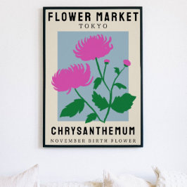 Personalisierte Blume Markt Geburtsstunde Blume Pr Poster
