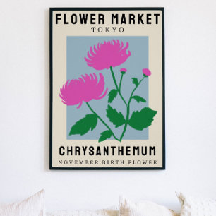 Personalisierte Blume Markt Geburtsstunde Blume Pr Poster