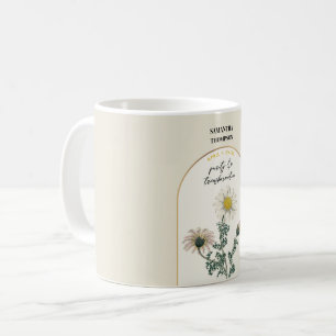 Personalisierte Blume Monat April Kaffeetasse