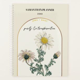 Personalisierte Blume Monat April Planer