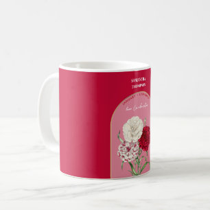 Personalisierte Blume Monat Januar Nation Kaffeetasse