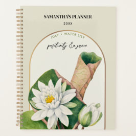 Personalisierte Blume Monat Juli Wasserlilie Planer
