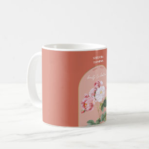 Personalisierte Blume Monat Juni Rose Kaffeetasse