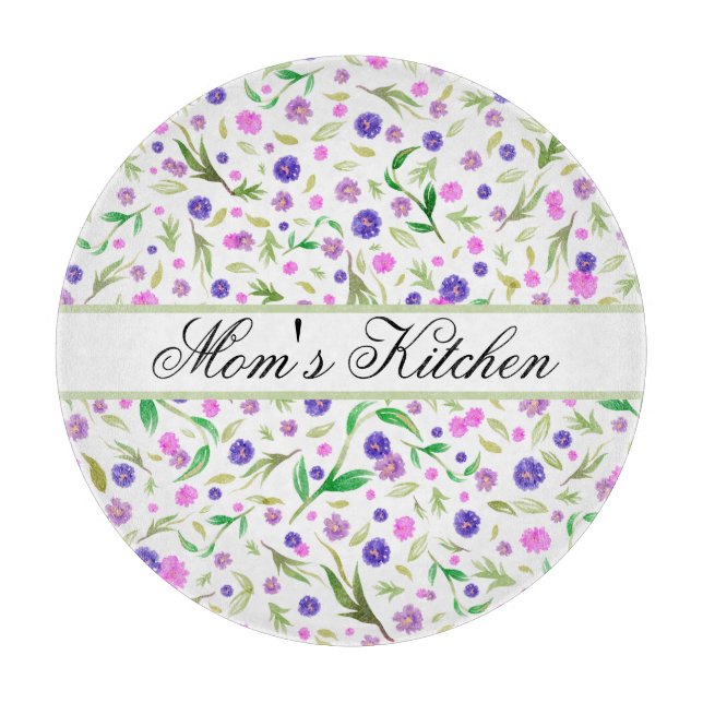 Personalisierte Blume - Naturgeschenk Schneidebrett (Vorderseite)