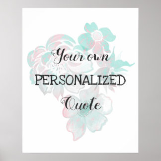 Personalisierte Blume Poster