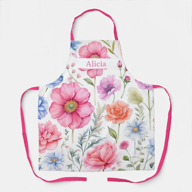 Personalisierte Blume Schürze (Vorderseite)