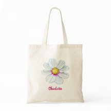 Personalisierte Blume Tote Tasche
