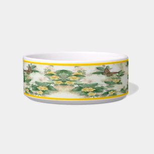 Personalisierte Blume und Schmetterlinge Napf