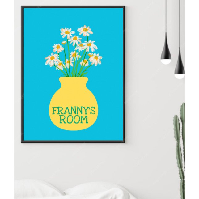 Personalisierte Blume Vase Blue Bedroom Poster (Von Creator hochgeladen)