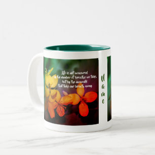 Personalisierte Blume von Inspiration  Zweifarbige Tasse