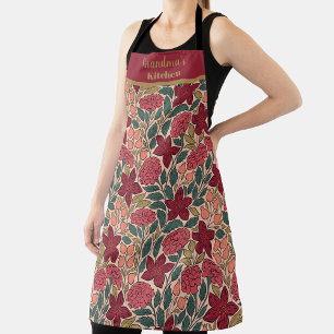 Personalisierte Blume zu Weihnachten Schürze