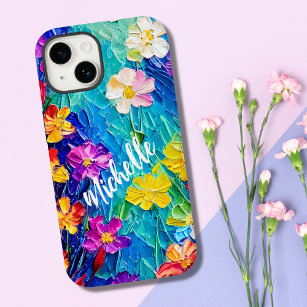 Personalisierte Blume zur Ölmalerei Case-Mate iPhone 14 Hülle