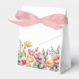 Personalisierte Blumen-Geschenkbox mit Band Geschenkschachtel