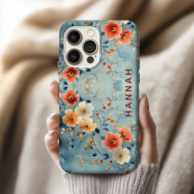 Personalisierte Blumen-Handyhülle als Geschenk für Case-Mate iPhone Hülle (Custom Bridesmaid Wildflower Phone Case Gift, Personalized Birthday Phone Case for Her Mom Aunt)