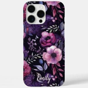 Personalisierte Blumen in Lila und Rosa Aquarell  iPhone 16 Pro Max Hülle