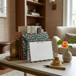 Personalisierte Blumen-Notizkarte Mitteilungskarte
