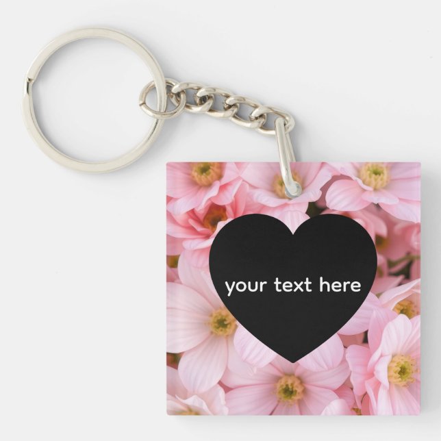 personalisierte Blumen Schlüsselanhänger (Vorderseite)