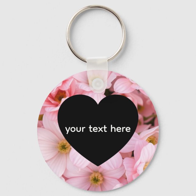 personalisierte Blumen Schlüsselanhänger (Vorderseite)