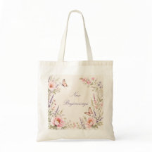 Personalisierte Blumen-Schmetterlings-Tasche
