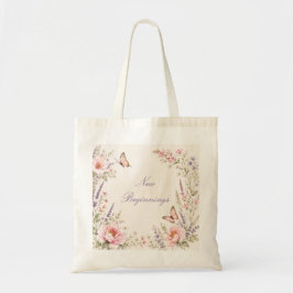 Personalisierte Blumen-Schmetterlings-Tasche  Tragetasche