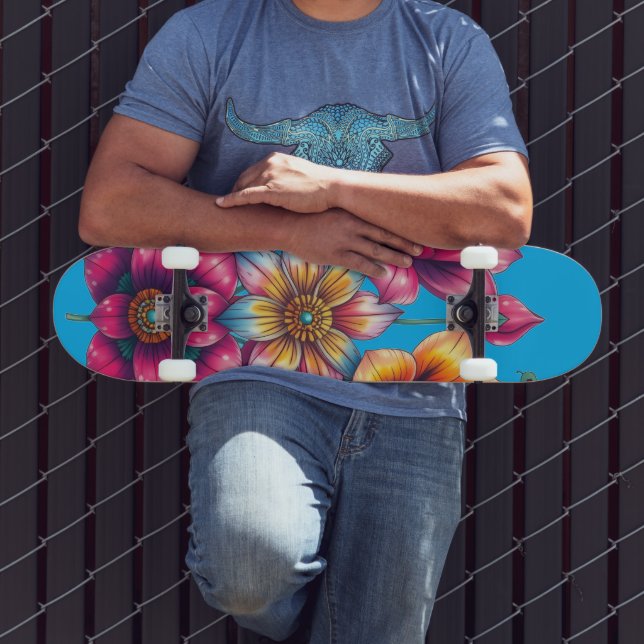 Personalisierte Blumen Skateboard (Außenbereich 3)